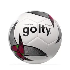 GOLTY - Balón Fútbol Forza No Profesional Cosido No.5-Blanco