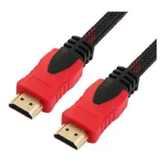 SISDATA - Cable Hdmi 1080p 2m Doble Filtro Mallado Punta Dorada