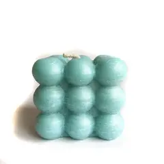 EGG PRODUCTOS DE PAZ - Vela cubo turquesa.