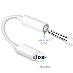 SISDATA - Adaptador Lightning a Audio 3.5 Jack Compatible