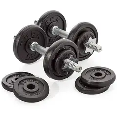 TECNOHOGAR JS - Kit Mancuernas Pesas 20 Kg Juego De Mancuernas 12 Discos
