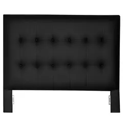PLUMA HOME - Cabecero spirits en ecocuero negro doble