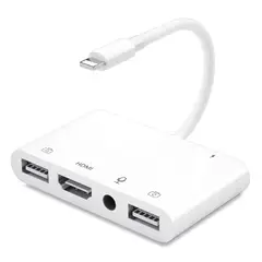 SISDATA - Adaptador Lightning a Hdmi Carga Audio y Usb Compatible