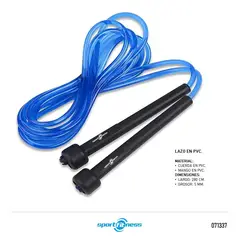 SPORTFITNESS - LAZO PARA SALTAR EN CAUCHO AZUL