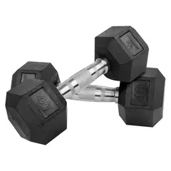 SUPREMACY EQUIPMENTS - Mancuernas punta de caucho dos unidades de 40 lb