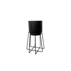 RENOVEMOS - Soporte milán negro para mesa + matera negra
