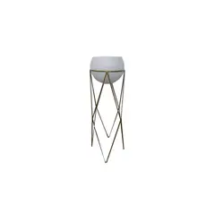 RENOVEMOS - Soporte diamante alto 68cm dorado mat blanca