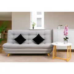 GENERICO - Sofa cama Maison Moderno Gris + Cojines 180X90X90cm