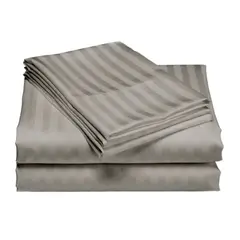 ZHOPI CO - Juego Sabanas Cama Doble Unicolor Gris de Lujo