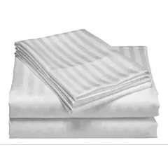 ZHOPI CO - Juego Sabanas Cama QUEEN Blanco Unicolor de Lujo