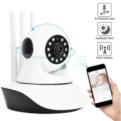 GENERICO - Cámara De Seguridad Ip Wifi Robot 1080p Full Hd 360° 3 Anten