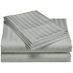 GENERICO - Juego De Sábanas Bella Home Doble 140x190x35 Cm Gris Plata