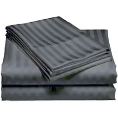 GENERICO - Juego De Sábanas Bella Home Queen 160x190x35 Cm Gris Oscuro