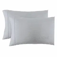 GENERICO - Fundas Para Almohada 50x90 Cm King X 2 Unidades Bella Home Gris Plata