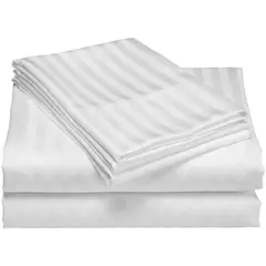 GENERICO - Juego De Sábanas Bella Home Queen 160x190x35 Cm Blanco