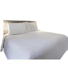 GENERICO - Duvet cover funda de plumon doble sateen stripe blanco a rayas