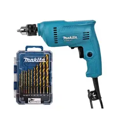 MAKITA - Taladro 3-8 350w vvr + juego de brocas m0600x1b