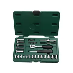 SATA - Juego de copas cuadrante de 1/4 25 piezas mm