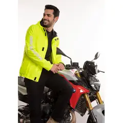 MASHERLAND - Chaqueta Biker Impermeable Reflectiva.