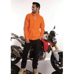 MASHERLAND - Chaqueta Biker Impermeable Reflectiva.