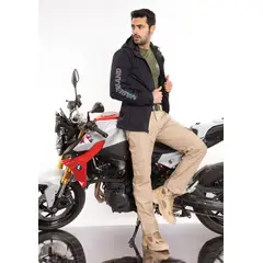 MASHERLAND - Chaqueta Biker Impermeable Reflectiva.