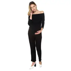 MOMS CLOSET - Blusa Maternidad Strapless Negra Moms Closet.-