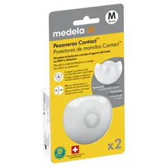 MEDELA - Pezoneras para lactancia Talla M Caja X 2