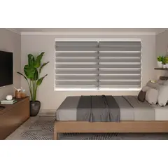 NOVELTY HOME - Cortina Elegance Plisada Gris Humo 200x180 cm