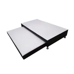 NEW CONFORT - Base Cama Nido Dúplex Sencilla 100x190 Ecocuero Negro
