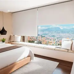 NOVELTY HOME - Cortina Enrollable Blackout Blanco 120x180 cm