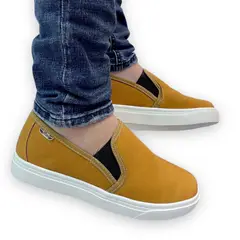 XIAN SHOES - Oxford mocasin mostaza Hombre