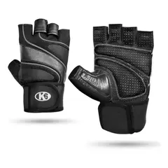 K6 - Guantes Para Gimnasio Force Negro Talla S