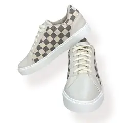 XIAN SHOES - Bolicheros cuadros beige Hombre