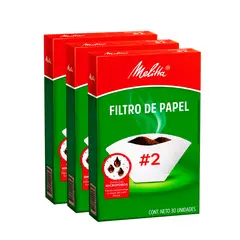 MELITTA - Filtros Tamaño 2 Medianos (90 unidades)