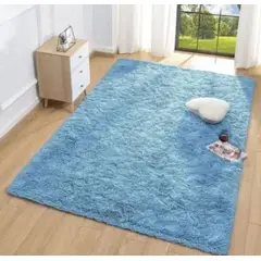 FEEL GREEN - Tapete Alfombra Peluda Azul Claro Tapete Peluche Grande 230×150 Cm