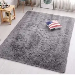 FEEL GREEN - Tapete Alfombra Peluda Gris Perla Tapete Peluche Grande 230×150 Cm