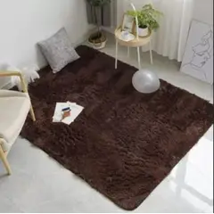 FEEL GREEN - Tapete Alfombra Peluda Marrón Tapete Peluche Grande 230×150 Cm