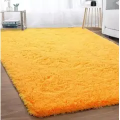 FEEL GREEN - Tapete Alfombra Peluda Mostaza Tapete Peluche Grande 230×150 Cm