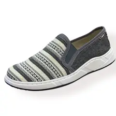 XIAN SHOES - Oxford mocasin artesanal gris Hombre