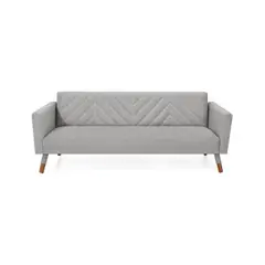 VENECIA - Sofá Cama Artemisa Tela Plata (80 x 196 x 78 cm)