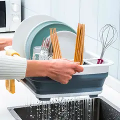 ZHOPI CO - Escurridor Platero Secador De Platos Plegable Guarde Cuando No Se Use