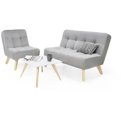 VENECIA - Sala Navara Porto en Tela Plata con Mesa de Centro Nova_.