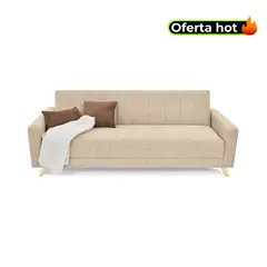 VENECIA - Sofa Cama Reclinable Dominic 206x90x80 Tela Beige