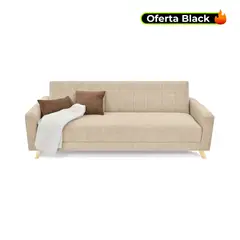 VENECIA - Sofa Cama Reclinable Dominic 206x90x80 Tela Beige
