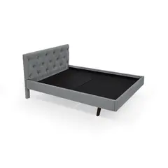 VENECIA - Cama Doble Virginia Tela Gris
