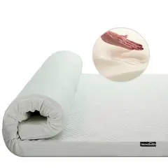 TECHCONFORT - Sobrecolchon topper en viscoelástica memory foam 160x190 Queen