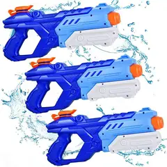GENERICO - Pístola de agua para niños, set x 3 pístolas de chorro 33cms