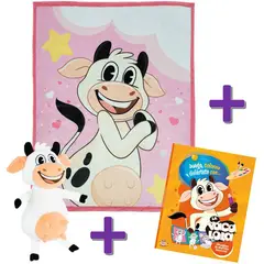 TOY CANTANDO - Peluche la vaca lola cobija rosada libro la vaca lola