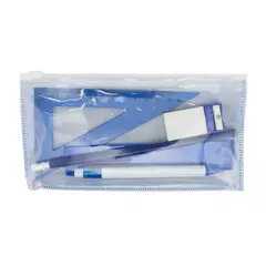 GENERICO - Kit Escolar Cartuchera No3 - Azul