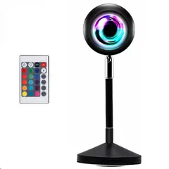 ZHOPI CO - Lampara led luz de ambiente proyecta atardecer con control 16 colores.
